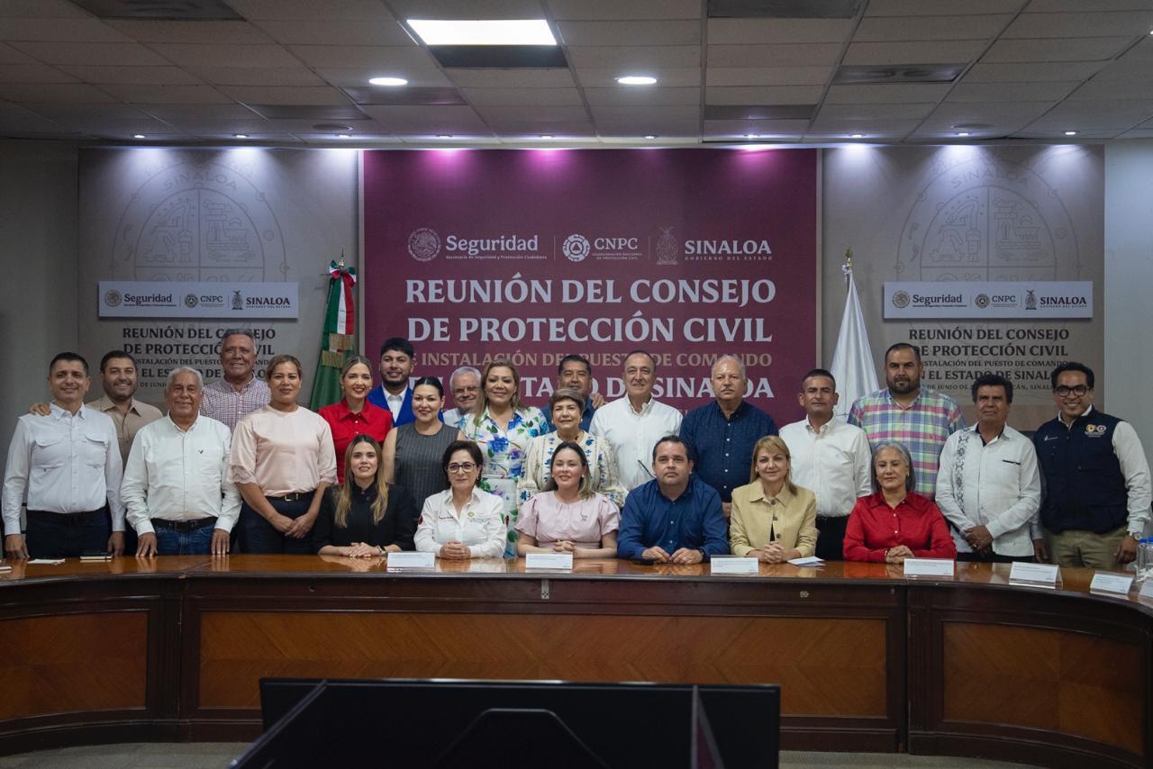 Instalan Puesto de Comando en Sinaloa para fortalecer la respuesta ante lluvias y ciclones; Culiacán se suma a estrategia