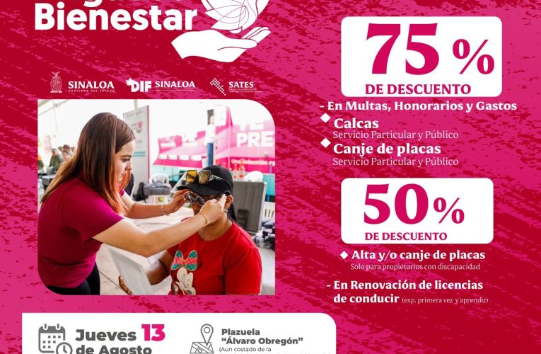 Culiacán ofrece descuentos en adeudos vehiculares durante Brigada del Bienestar